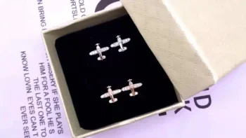 گوشواره استیل طرح هواپیما ضد حساسیت (1)
