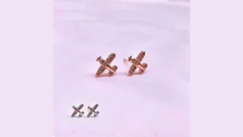 گوشواره استیل طرح هواپیما ضد حساسیت (2)