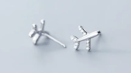 گوشواره طرح هواپیما مدل PE009 (4)