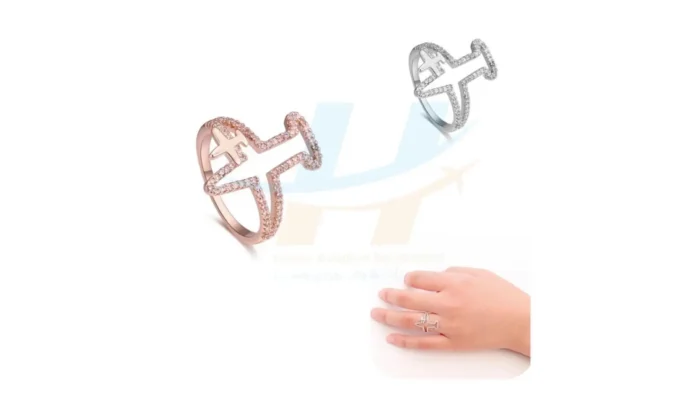 انگشتر طرح هواپیما مدل PR007 (2)