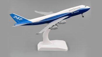 ماکت هواپیما بوئینگ 400-747 رنگامیزی کارخانه | Airplane Model 20CM Boeing 747-400 House Color - Image 5