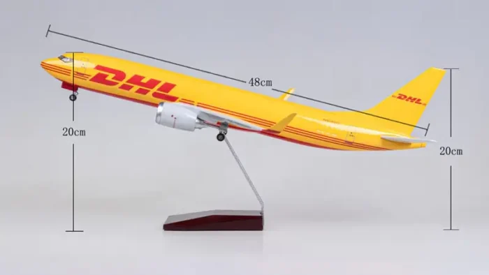 ماکت هواپیما بویینگ 737 DHL دی اچ ال 47 سانتی (3)