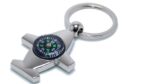 Airplane compass keychain