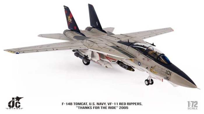 ماکت هواپیما اف ۱۴ نیروی دریایی امریکا | Jc Wings 1:72 F14B Tomcat Red Rippers - Image 6