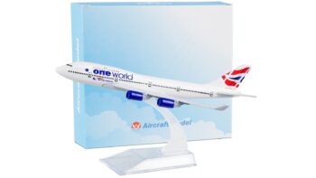 Airplane Model 16cm Boeing 747 One World-AR107