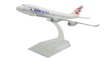 Airplane Model 16cm Boeing 747 One World-AR107