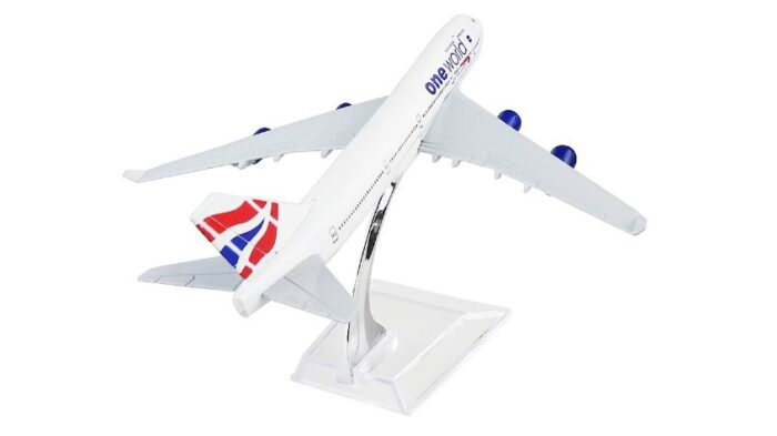 Airplane Model 16cm Boeing 747 One World-AR107