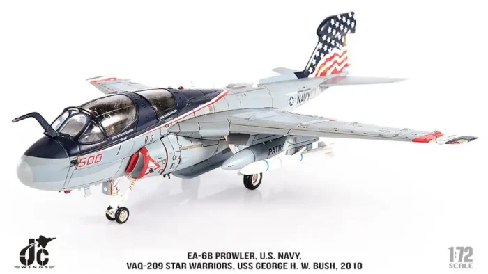 ماکت جنگنده EA-6B Prowler نیروی دریای امریکا | JC Wings 1:72 EA6B Prowler US Navy VAQ-140 Patriots - Image 8