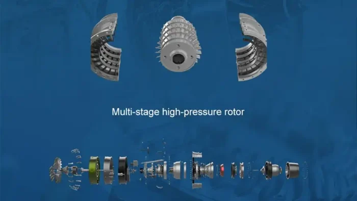 ماکت موتور توربو فن هواپیما مقیاس 1:10 | TECHING Model 1/10 Dual-Spool Turbofan Engine Model Kits   - Image 13