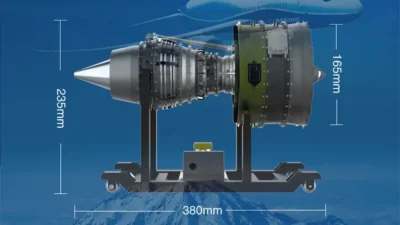 ماکت موتور توربو فن هواپیما مقیاس 1:10 | TECHING Model 1/10 Dual-Spool Turbofan Engine Model Kits   - Image 15