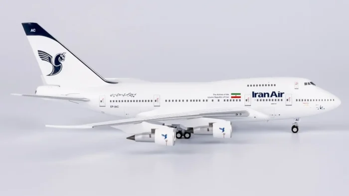 ماکت هواپیما بوئینگ 747 اس پی هواپیمایی ایران ایر مقیاس 1:400 ساخت شرکت ان جی مدلز