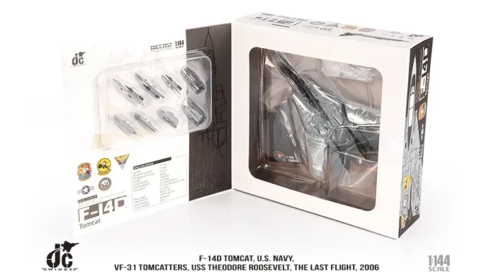 ماکت جنگنده اف 14 تامکت نیروی دریای امریکا |  JC Wings 1:144 Grumman F-14D Tomcat USN VF-31 Tomcatters - Image 7