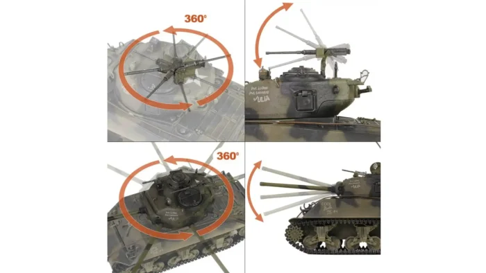 ماکت تانک ام 4 شرمن ارتش امریکا |  Forces of Valor 1:32 U.S. Sherman M4A3 VVSS Black Panthers - Image 10