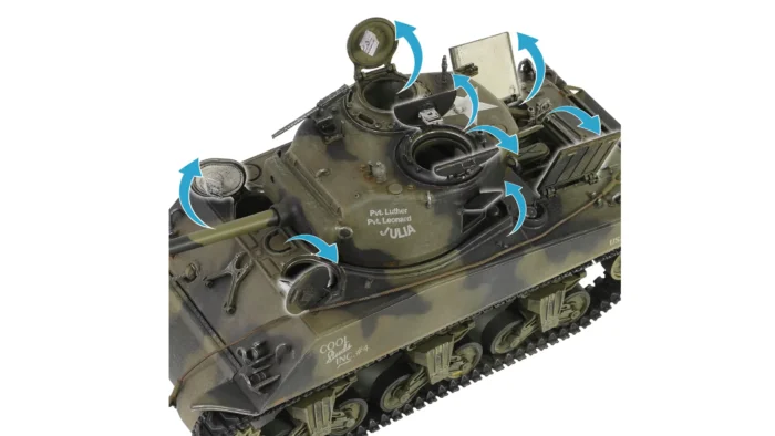 ماکت تانک ام 4 شرمن ارتش امریکا |  Forces of Valor 1:32 U.S. Sherman M4A3 VVSS Black Panthers - Image 8