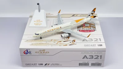 ماکت هواپیما ایرباس 321 اتحاد | Jc Wings 1:200 Airbus A321-200 Etihad Airways A6-AEJ
