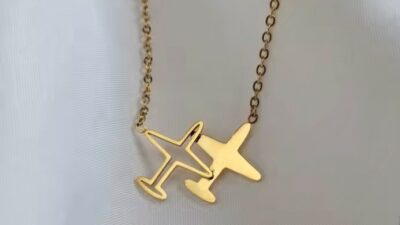 گردنبند طرح هواپیما Airplane Necklace PN008