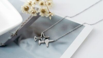 گردنبند طرح هواپیما Airplane Necklace PN008