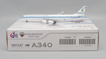 ماکت هواپیما ایرباس 340 کویت | JC Wings 1:400 Airbus A340-500 Government of Kuwait 9K-GBA - Image 5