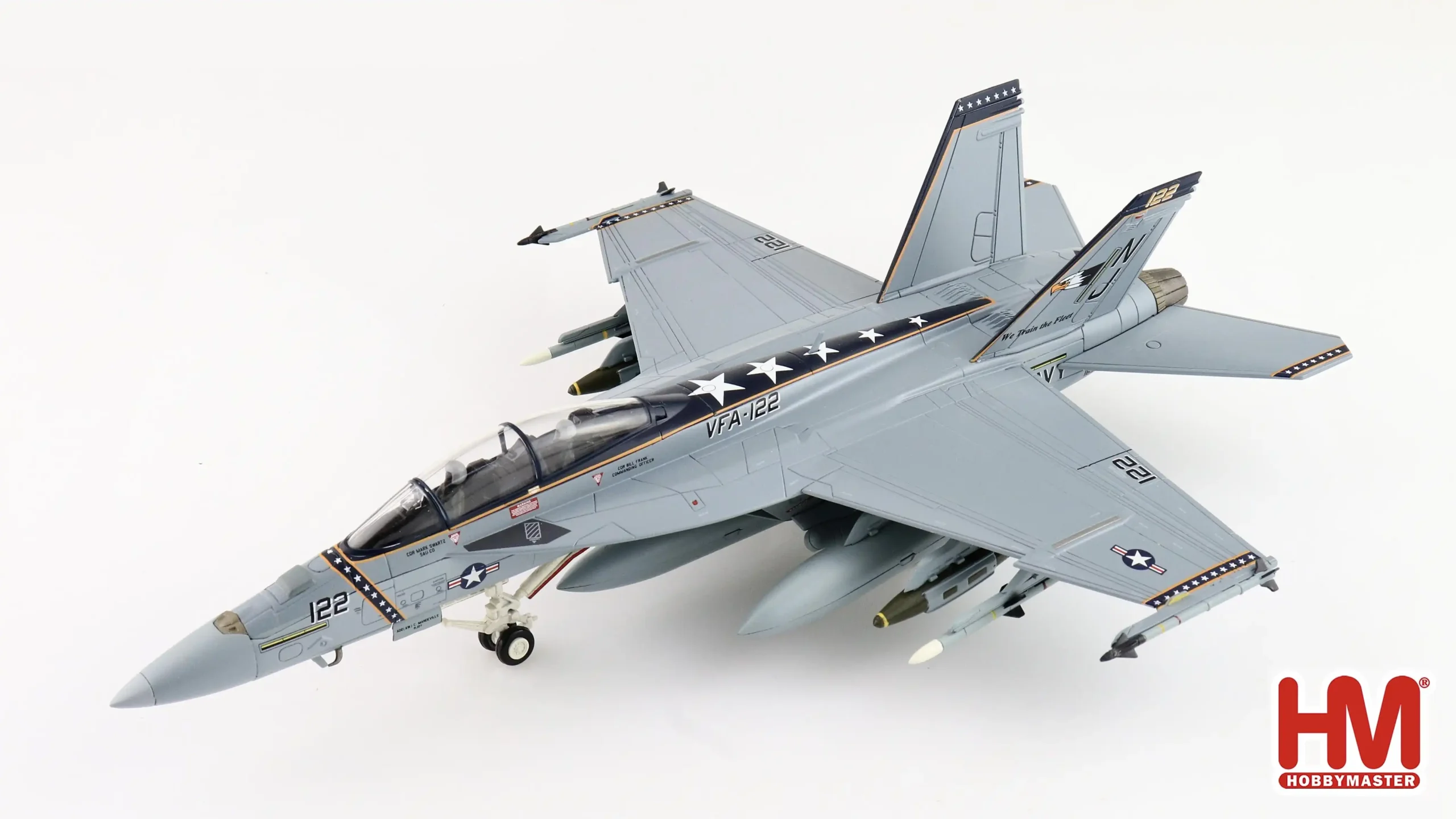 Hobby Master 172 FA-18F Super Hornet USN VFA-122 Flying Eagles HA5134 (2) ماکت جنگنده اف 18 سوپر هورنت نیروی دریایی امریکا مقیاس 1:72 ساخت شرکت هابی مستر